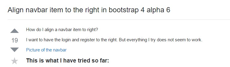  Line up navbar item to the right  inside Bootstrap 4 alpha 6