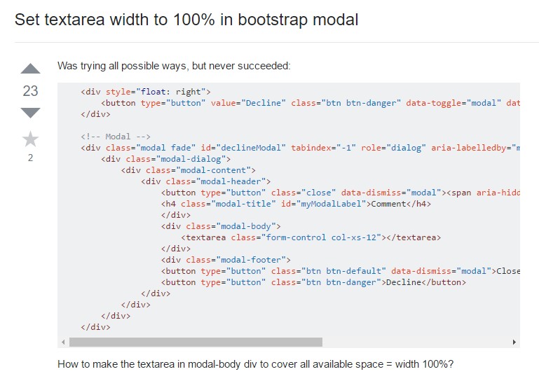  Install Textarea width to 100% in Bootstrap modal