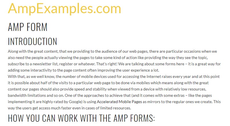  Let's  review AMP project and AMP-form  component?