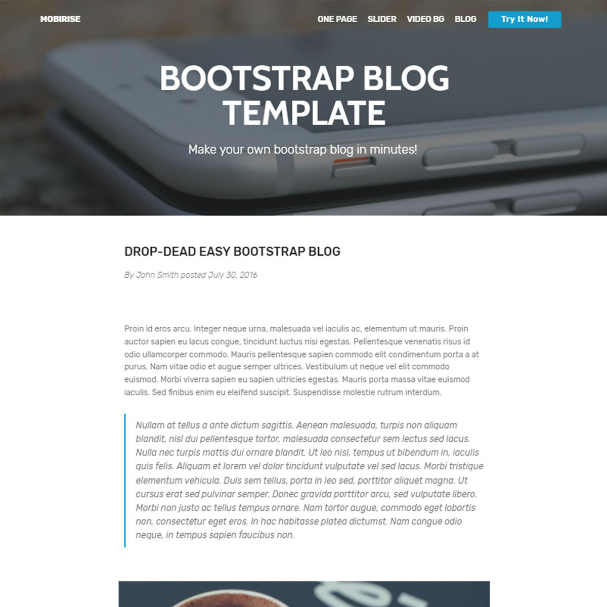 CSS3 Bootstrap Blog Templates